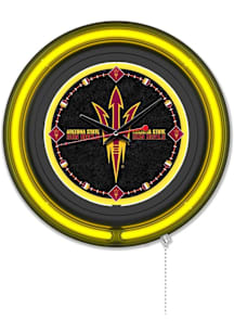 Arizona State Sun Devils Pitchfork Double Neon Wall Clock