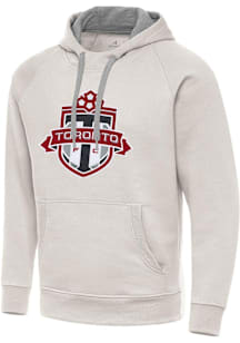 Antigua Toronto FC Mens White Full Front Victory Long Sleeve Hoodie