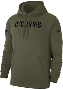 Nike Iowa State Cyclones Mens Olive Military Appreciation Long Sleeve Hoodie