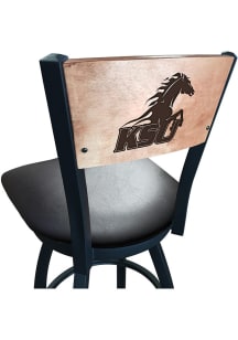 Kentucky State University Vinyl Seat Maple Back Swivel Pub Stool - Black