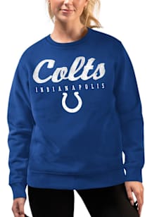Indianapolis Colts Womens Blue Script Crew Sweatshirt