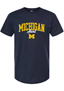 Summit Sportswear Michigan Wolverines Womens Navy Blue Aunt Short Sleeve T-Shirt