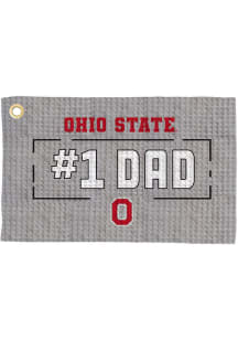 Ash Ohio State Buckeyes #1 Dad Waffle Golf Towel