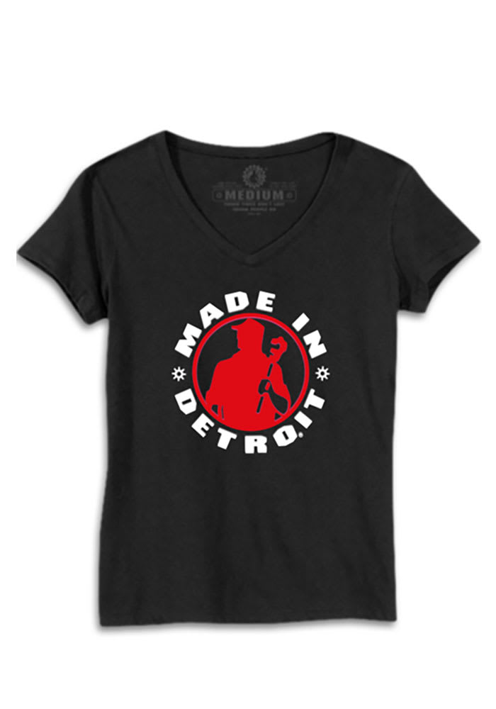 Made In Detroit Women's Black Short Sleeve T Shirt