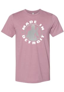 Made In Detroit Pink Circle Icon Short Sleeve Fashion T Shirt