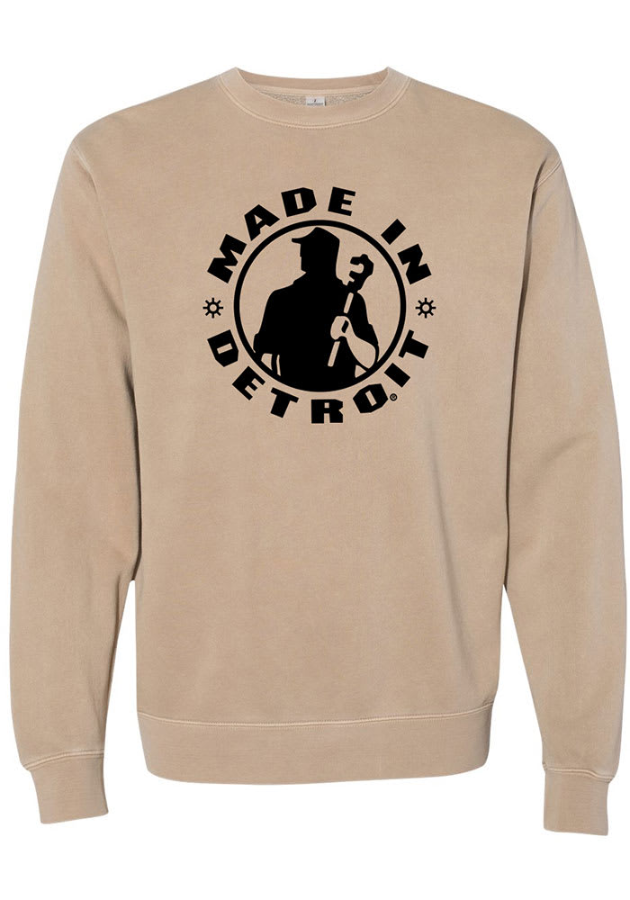 Made In Detroit Circle Icon Long Sleeve Crew Sweatshirt