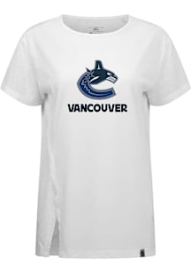 Levelwear Vancouver Canucks Womens White Influx Home Turf Short Sleeve T-Shirt