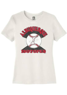 Summit Sportswear Albuquerque Isotopes Womens White Soft Arch Short Sleeve T-Shirt