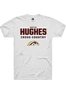 Kaelin Hughes Western Michigan Broncos White NIL Stacked Box Short Sleeve Player T Shirt