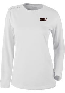 Columbia Oregon State Beavers Womens White Heat Seal Omni Wick Shotgun Long Sleeve T-Shirt