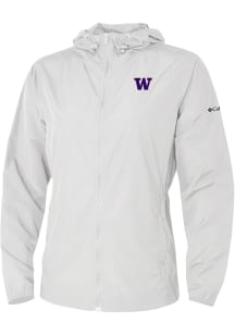 Womens Washington Huskies White Columbia Heat Seal Prodigy Light Weight Jacket