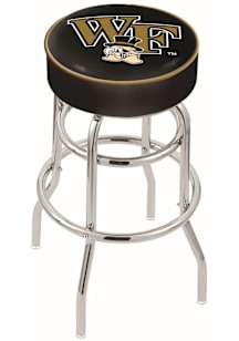 Wake Forest Demon Deacons Double-Ring Swivel Pub Stool - Black