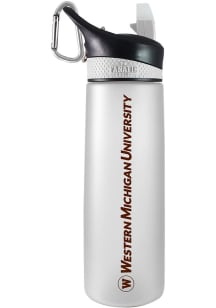 White Western Michigan Broncos 24oz Tritan Plastic Water Bottle