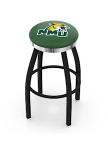Northern Michigan Wildcats Chrome Seat Pub Stool - Black