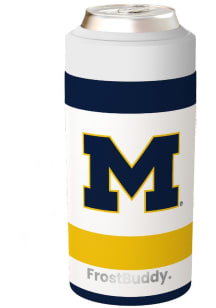 White Michigan Wolverines Team Logo Stainless Steel Coolie