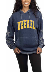 Womens Navy Blue Drexel Dragons Rhinestone Everybody Hooded Sweatshirt