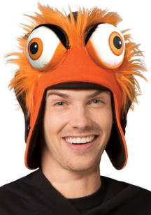 Gritty   Philadelphia Flyers Orange Mascot Trapper Mens Knit Hat