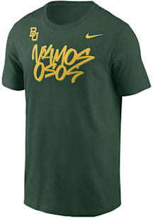 Nike Baylor Bears Green Football Vamos Osos Core Short Sleeve T Shirt