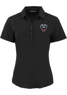 Cutter and Buck DC United Womens Black Forge Eco Polo Short Sleeve Polo Shirt