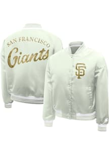 Starter San Francisco Giants Womens Green Script Satin Medium Weight Jacket