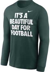 Mens Michigan State Spartans Green Nike Local Cotton Tee