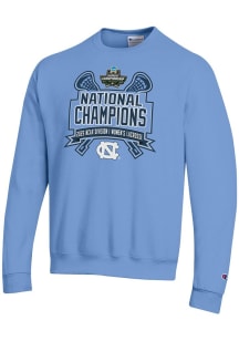 Champion North Carolina Tar Heels Mens Light Blue 2025 Womens Lacrosse National Champions Powerble..