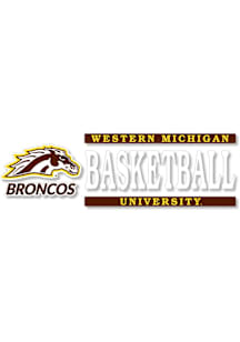 Western Michigan Broncos 6x2 Basketball Auto Decal - Brown