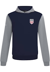 Levelwear USMNT Mens Navy Blue Ultimate LIT Long Sleeve Hoodie