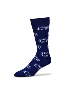 Allover Logo Penn State Nittany Lions Mens Dress Socks - Navy Blue