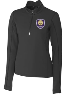 Cutter and Buck Orlando City SC Womens Black Traverse Qtr Zip Pullover