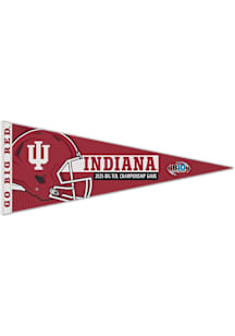 Indiana Hoosiers 2025 BIG10 Football Championship Pennant - White