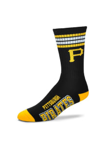 Pittsburgh Pirates 4 Stripe Deuce Mens Crew Socks