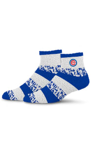 Chicago Cubs Sleepsoft Fuzzy Womens Quarter Socks