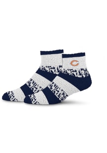 Chicago Bears Pro Stripe Fuzzy Womens Quarter Socks