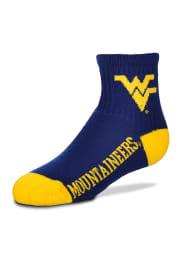 West Virginia Mountaineers Logo Name Youth Quarter Socks