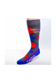 Kansas Jayhawks Argyle Zoom Mens Argyle Socks