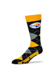 Pittsburgh Steelers Calf Logo Mens Argyle Socks