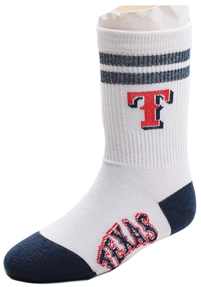 Texas Rangers 2 Stripe Baby Quarter Socks