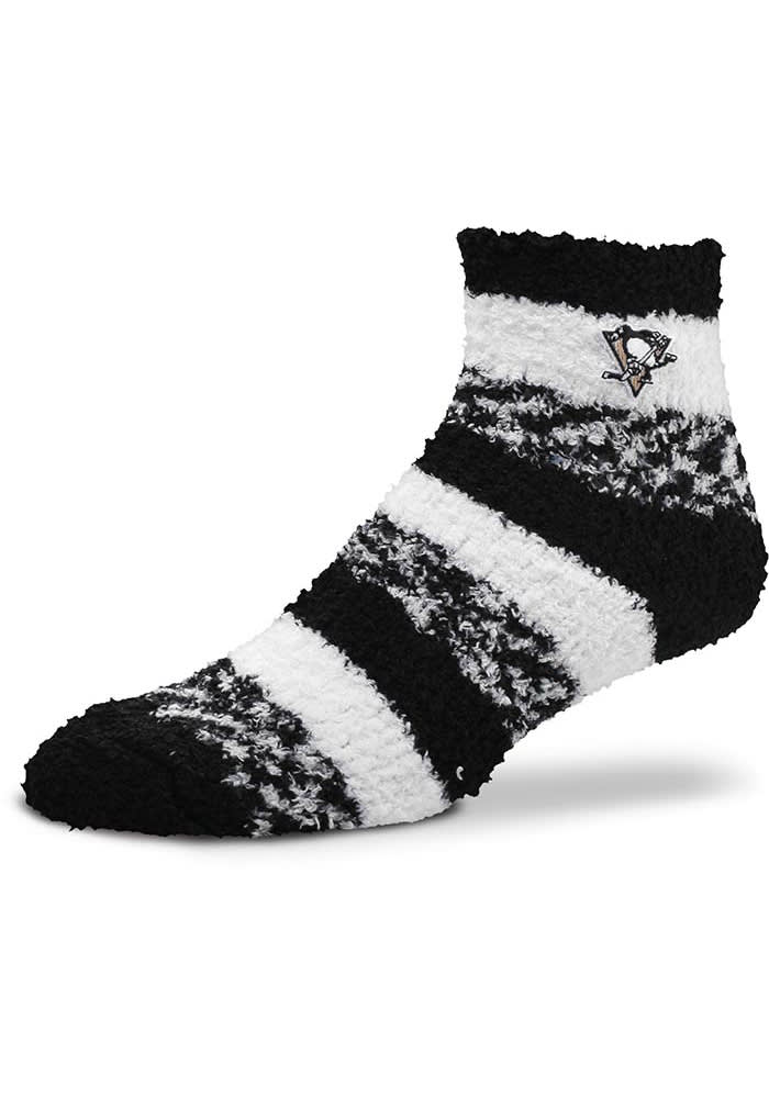 Pittsburgh Penguins Stripe Womens Quarter Socks