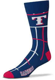 Texas Rangers Square Stripe Mens Dress Socks