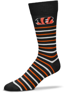 Cincinnati Bengals fun stripe dress Mens Dress Socks