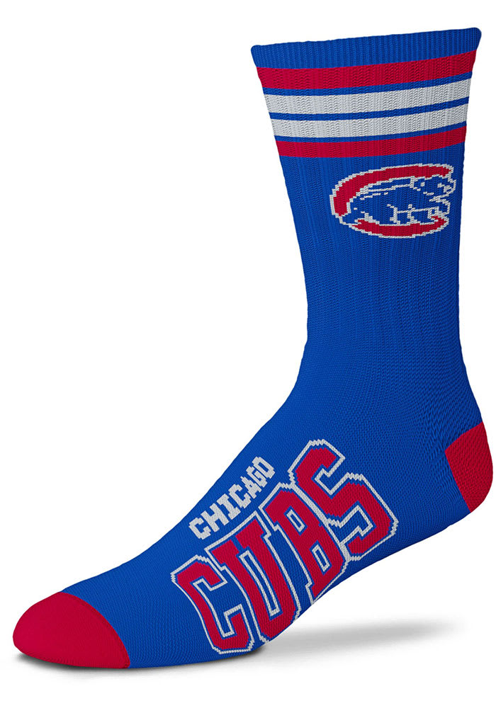 Chicago Cubs Red 4 Stripe Duece Youth Crew Socks