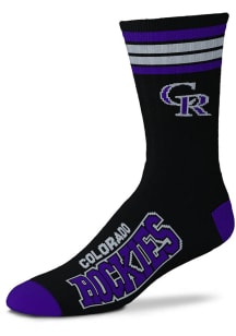 Colorado Rockies Purple 4 Stripe Duece Youth Crew Socks