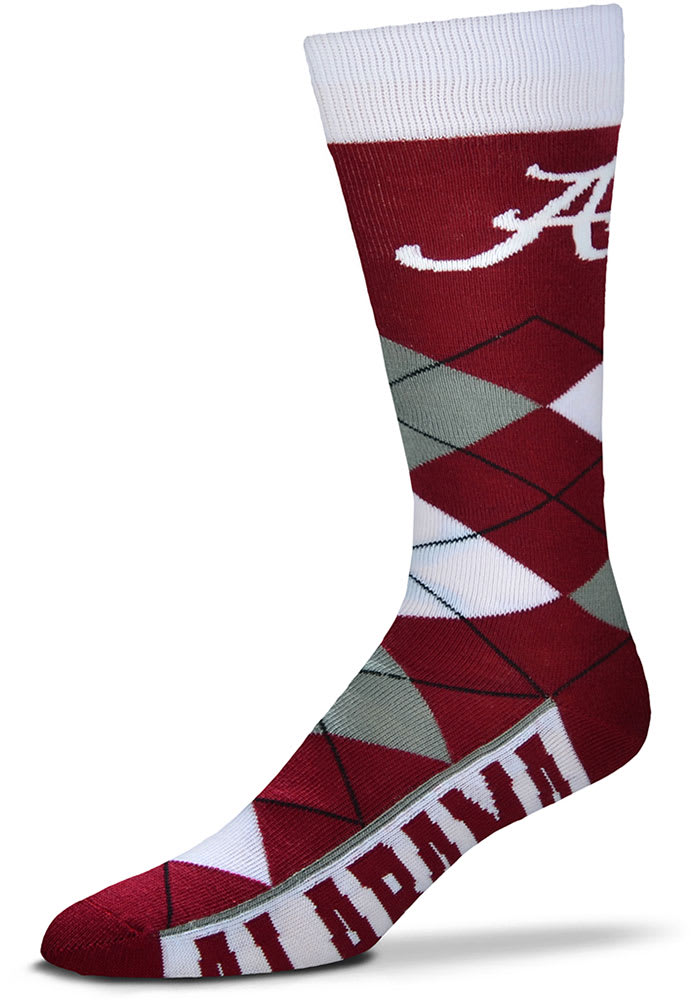 Alabama Crimson Tide Argyle Mens Argyle Socks