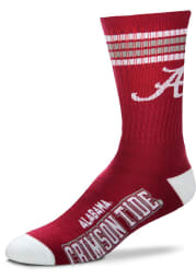 Alabama Crimson Tide 4 Stripe Deuce Mens Crew Socks