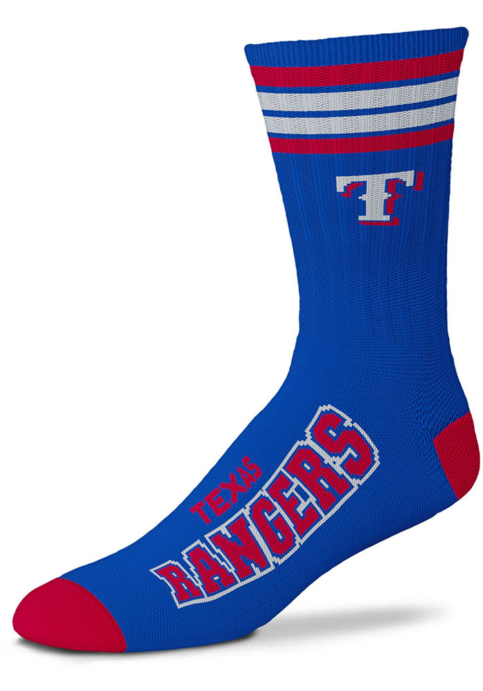 Texas Rangers Blue 4 Stripe Duece Youth Crew Socks