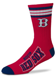 Boston Red Sox 4 Stripe Duece Mens Crew Socks