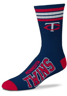 Minnesota Twins 4 Stripe Duece Mens Crew Socks