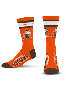 Cleveland Browns Orange Stripe Duece Youth Crew Socks