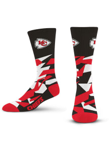 Kansas City Chiefs Red Shattered Camo Youth Crew Socks